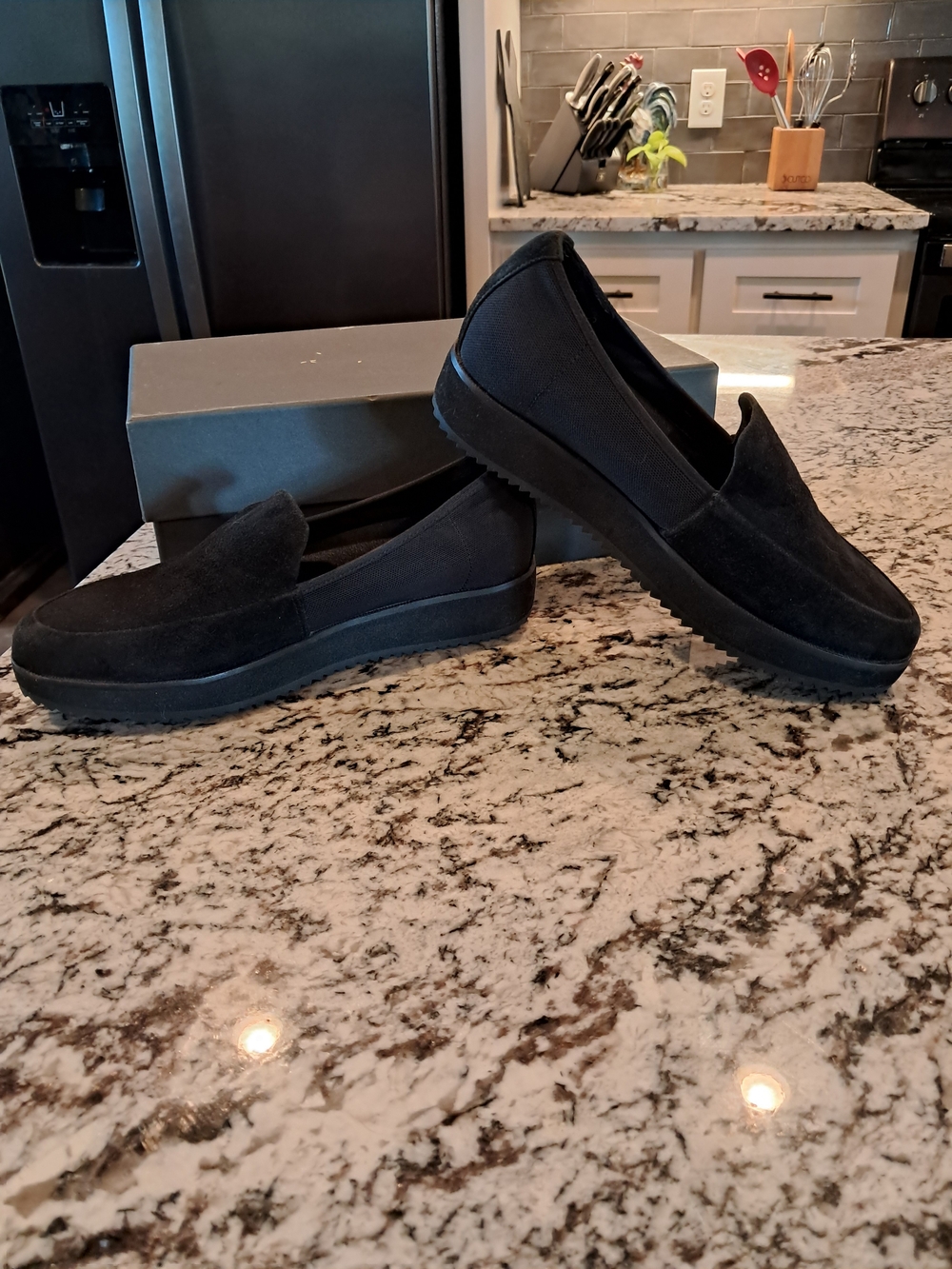 Eileen Fisher Black Slip-On Loafers